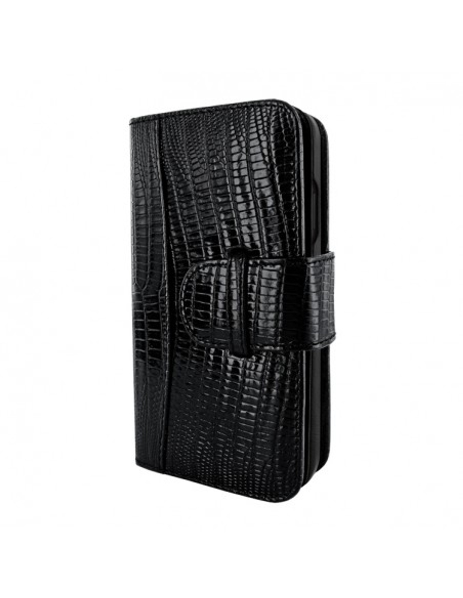 Piel Frama iPhone 13 mini WalletMagnum Leather Case - Black Lizard