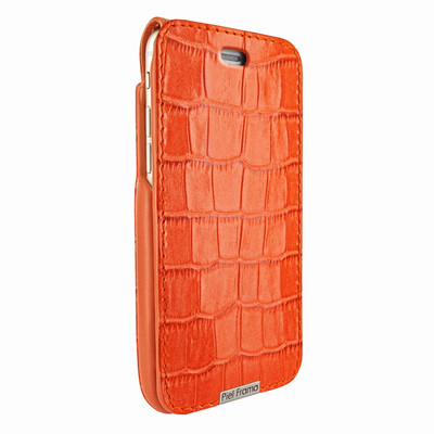 Piel Frama iPhone 6 Plus / 6S Plus / 7 Plus / 8 Plus UltraSliMagnum Leather Case - Orange Cowskin-Crocodile