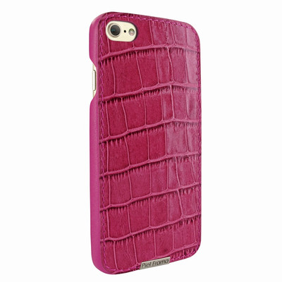 Piel Frama iPhone 7 / 8 FramaSlimGrip Leather Case - Fuchsia Cowskin-Crocodile