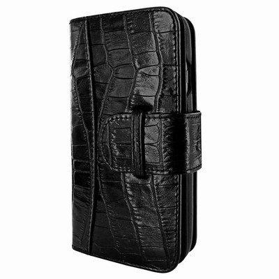 Piel Frama iPhone 7 / 8 WalletMagnum Leather Case - Black Cowskin-Crocodile