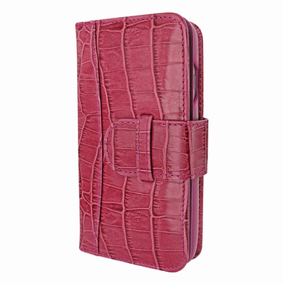 Piel Frama iPhone 7 / 8 WalletMagnum Leather Case - Fuchsia Cowskin-Crocodile