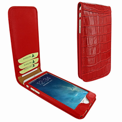 Piel Frama iPhone 7 Plus / 8 Plus Classic Magnetic Leather Case - Red Cowskin-Crocodile