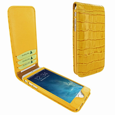 Piel Frama iPhone 7 Plus / 8 Plus Classic Magnetic Leather Case - Yellow Cowskin-Crocodile
