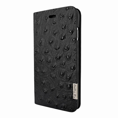 Piel Frama iPhone 7 Plus / 8 Plus FramaSlimCards Leather Case - Black Cowskin-Ostrich