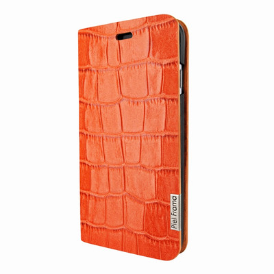 Piel Frama iPhone 7 Plus / 8 Plus FramaSlimCards Leather Case - Orange Cowskin-Crocodile