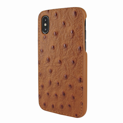 Piel Frama iPhone X / Xs FramaSlimGrip Leather Case - Tan Cowskin-Ostrich