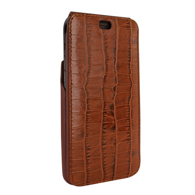 Piel Frama iPhone X / Xs iMagnum Leather Case - Brown Cowskin-Crocodile