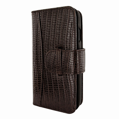 Piel Frama iPhone X / Xs WalletMagnum Leather Case - Brown Cowskin-Lizard