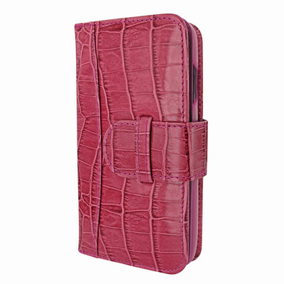 Piel Frama iPhone X / Xs WalletMagnum Leather Case - Fuchsia Cowskin-Crocodile