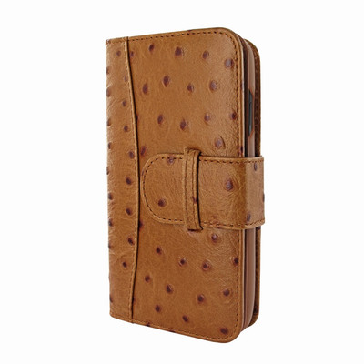 Piel Frama iPhone X / Xs WalletMagnum Leather Case - Tan Cowskin-Ostrich