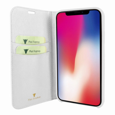 Piel Frama iPhone Xs Max FramaSlimCards Leather Case - White