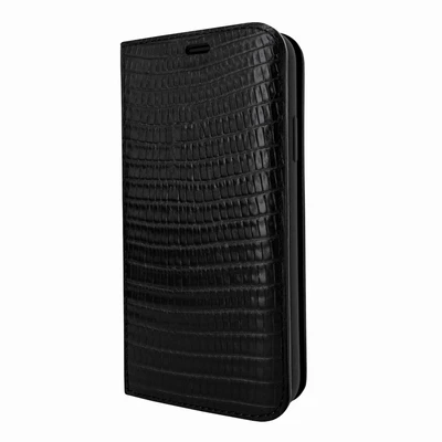 Piel Frama iPhone Xs Max FramaSlimCards Leather Case - Black Cowskin-Lizard