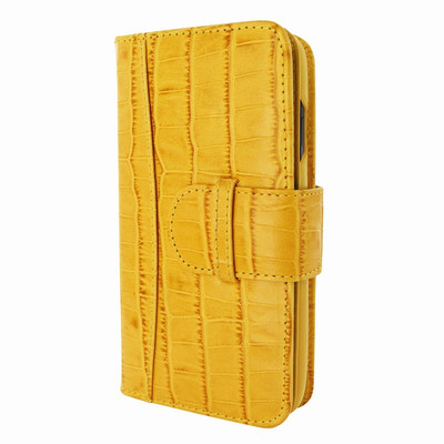 Piel Frama iPhone 11 Pro Max WalletMagnum Leather Case - Yellow Cowskin-Crocodile