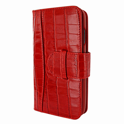 Piel Frama iPhone 11 Pro WalletMagnum Leather Case - Red Cowskin-Crocodile