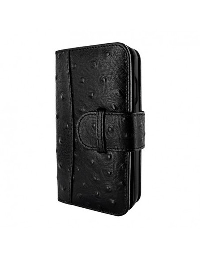 Piel Frama iPhone 13 WalletMagnum Leather Case - Black Ostrich