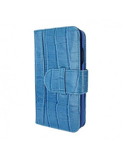 Piel Frama iPhone 12 | 12 Pro WalletMagnum Leather Case - Crocodile Blue