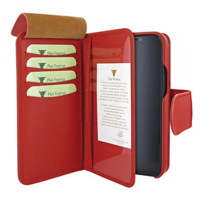 Piel Frama iPhone 12 Pro Max WalletMagnum Leather Case - Red