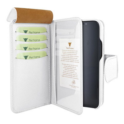 Piel Frama iPhone 12 Pro Max WalletMagnum Leather Case - White