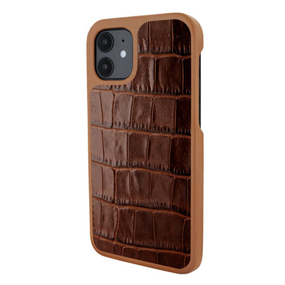 Piel Frama iPhone 12 mini LuxInlay Leather Case - Brown Crocodile