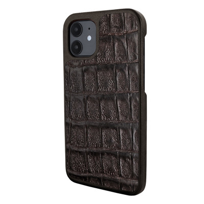 Piel Frama iPhone 12 mini LuxInlay Leather Case - Wild Croco Brown