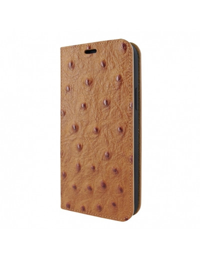 Piel Frama iPhone 14 FramaSlimCards Leather Case - Tan Cowskin-Ostrich