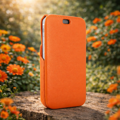 Piel Frama Orange iMagnum Leather Case for iPhone 16 Pro Max | iPhone 16 Plus