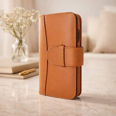 Piel Frama Tan WalletMagnum Leather Case for iPhone 16