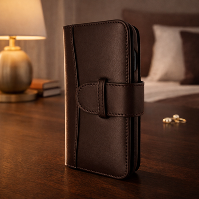 Piel Frama Brown WalletMagnum Leather Case for iPhone 16 Plus