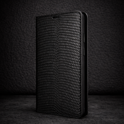 Piel Frama Black Lizard FramaSlimCards Leather Case for Samsung Galaxy S25 Ultra