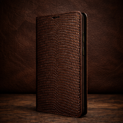 Piel Frama Brown Lizard FramaSlimCards Leather Case for Samsung Galaxy S25