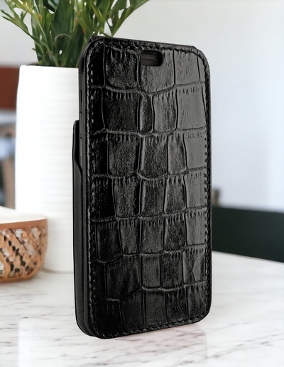 Piel Frama 536 Black Crocodile iMagnum Leather Case for iPhone 17 Pro