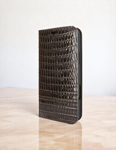 Piel Frama 539 Brown Lizard FramaSlim Book Style Leather Case for iPhone 17 Pro Max