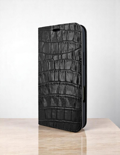 Piel Frama 534 Black Crocodile FramaSlim Book Style Leather Case for iPhone 17 Pro