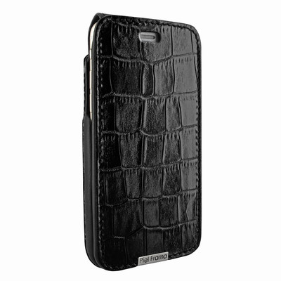 Piel Frama iPhone 6 / 6S / 7 / 8 UltraSliMagnum Leather Case - Black Cowskin-Crocodile