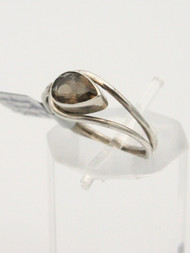 <p>Smokey quartz faceted stone ring in 925 sterling silver. Size 9.5</p>