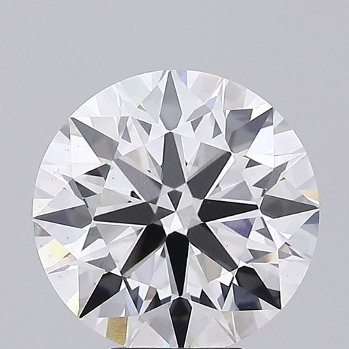 6.13 Carat Round Cut Lab Grown