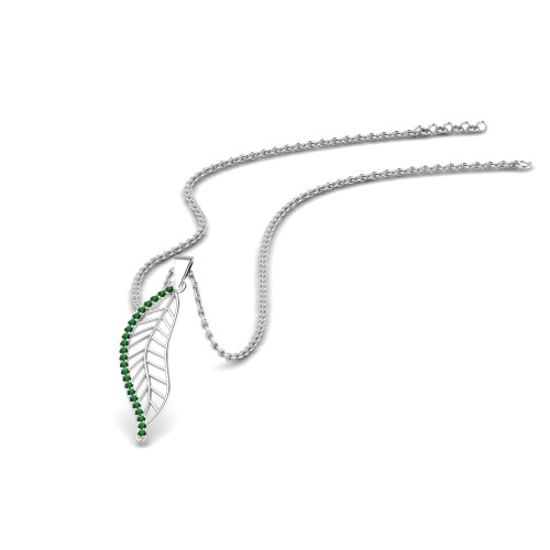 leafy emerald pendant in FDPD8340GEMGR NL WG GS