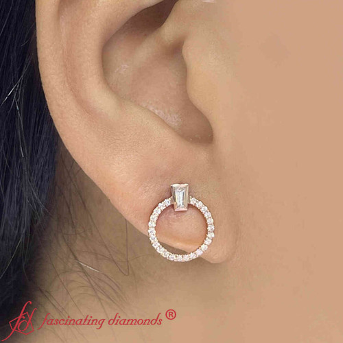 circle stud diamond earring in FDEAR9221