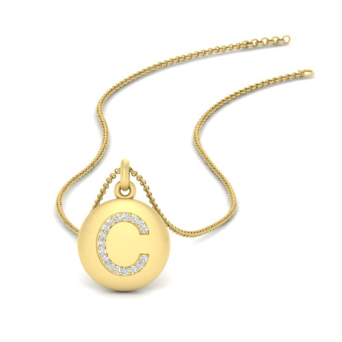 initial-c-disc-with-diamond-charm-necklace-in-FDPD11312C-NL-YG