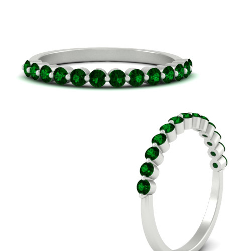 2.2-mm-single-prong-emerald-stacking-wedding-band-in-FD11345ROBGEMGRANGLE3-0.40CT-NL-WG