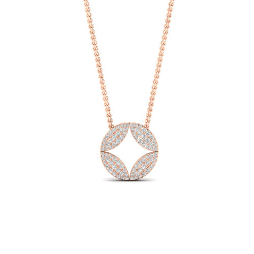 modern & classic infinite diamond circle pendant in FDPD11227ANGLE1 NL RG