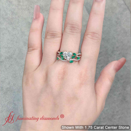 heart-shaped-lab-diamond-and-emerald-twisted-ring-with-band-in-rose-gold-fdenr3211ht-fancy-1-3-00-ct-nl-rg