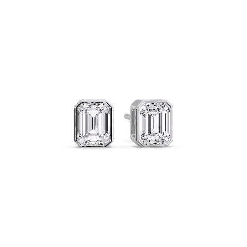 emerald-diamond-bezel-stud-earring-0.75-carat-in-FD-EAR10516EMANGLE1-0.75CT-NL-WG