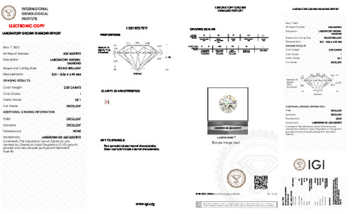 2.00 Carat Round Cut Lab Grown