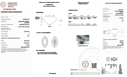 1.80 Carat Marquise Lab Grown