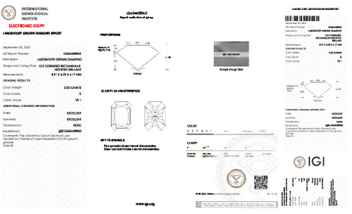 2.05 Carat Radiant Lab Grown 2.05 Carat Radiant Lab Grown