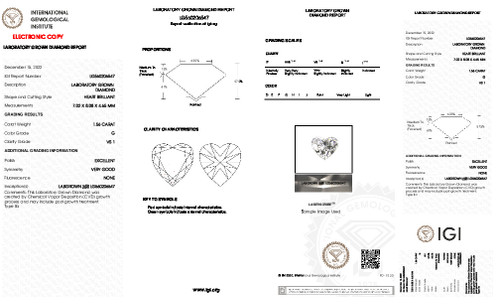 1.56 Carat Heart Lab Grown