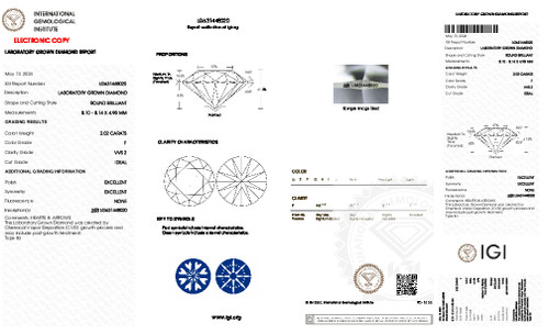 2.02 Carat Round Cut Lab Grown