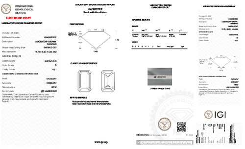 6.22 Carat Emerald Lab Grown 6.22 Carat Emerald Lab Grown