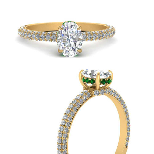 three-row-delicate-oval-diamond-ring-with-emerald-in-FD9825OVRGEMGRANGLE3-NL-YG
